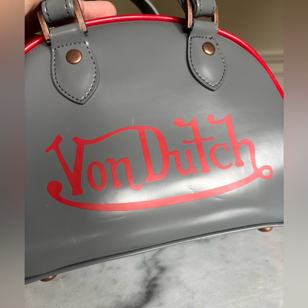 Rare Von Dutch Gray Y2K Mini Bowling Bag 🎳 - Picture 4 of 10